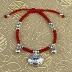 Baby Baby Baby Sterling Silver Bell Bracelet Red Rope Vòng tay may mắn Vòng tròn sơ sinh Quà tặng trăng tròn - Vòng chân