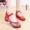 Giày khiêu vũ vuông nữ mùa xuân và mùa hè giày đế mềm mềm kiểu dáng quốc gia cũ Bắc Kinh thêu vải giày eo lấy cảm hứng từ giày khiêu vũ - Khiêu vũ / Thể dục nhịp điệu / Thể dục dụng cụ