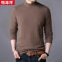 Áo len cashmere Hengyuan Xiangchun nam nửa cổ cao thanh niên 100% áo len cashmere mùa đông dày áo len nam Hàn Quốc ấm áp áo đôi nam nữ