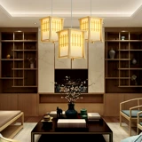 Деревянная японская люстра, лампочка, уличный фонарь, светильник для гостиной для беседки, 14 года, китайский стиль