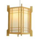 Деревянная японская люстра, лампочка, уличный фонарь, светильник для гостиной для беседки, 14 года, китайский стиль