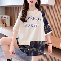 Tide, комплект, большая летняя футболка с коротким рукавом, топ, коллекция 2021, большой размер, в корейском стиле