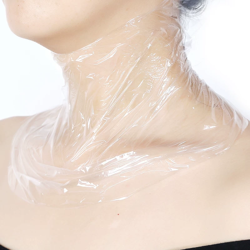 Plastic transparent waterproof face mask, neck mask