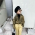 Hàn Quốc cho bé trai và bé gái mùa thu đông 2018 Phiên bản Hàn Quốc của áo khoác da beo denim cho bé cộng với áo nhung ấm áo khoác mùa hè trẻ em cao cấp Áo khoác