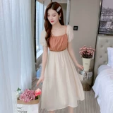 Летнее платье, летняя одежда, тонкий длинный приталенный корсет, длинная юбка, 2021 года, высокая талия