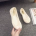 Dép nhựa meijiaze y tá giày lỗ giày phụ nữ đáy mềm dày rỗng nông miệng phẳng giày mùa hè giày sandal nữ đi học cấp 2 Sandal