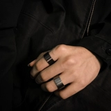 Ретро кольцо подходит для мужчин и женщин из нержавеющей стали, аксессуар в стиле хип-хоп для влюбленных, европейский стиль, на указательный палец