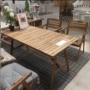 IKEA mua trong nước Fu Ho Man bàn gỗ ngoài trời bốn người bàn dài bàn đồ gỗ ngoài trời Bắc Âu - Đồ gỗ ngoài trời ghế hồ bơi ngoài trời