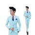 Phù hợp với nam giới thiết lập Hàn Quốc phiên bản của phù hợp với nam giới ba mảnh phù hợp với màu trắng tinh khiết chuyên nghiệp hôn nhân chú rể phù rể váy Suit phù hợp