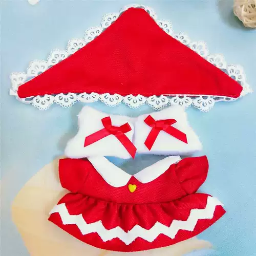 Кукла, юбка, жилет, хлопковый комплект, аксессуар для волос, 15 см, детская одежда