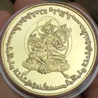 Золотой мемориальный мемориальный мемориальный диаметр примерно 40 мм коллекции монет