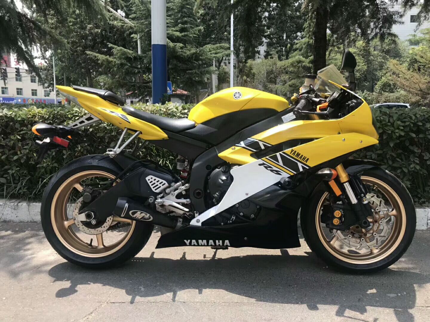 大黃yamaha雅馬哈yzfr6公升級跑車街車原裝進口大排量摩托車