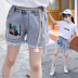 Cô gái denim quần short hoạt hình mùa hè 5 cô gái 6 thời trang 8 quần áo trẻ em 9 trẻ em lớn 10 phiên bản Hàn Quốc 12 tuổi quần mỏng phần nóng - Quần jean quần áo thể thao trẻ em Quần jean