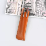 Кожаный пенал, ручка, креативный защитный чехол, из натуральной кожи, воловья кожа, креативный подарок