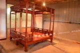 Laocoma Led Full -Solid деревянная крышка кровать двуспальная кровать сплошной деревянный кровать китайский антикварный кровать вязала 1,8 классическая кровать