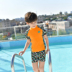 Dolce Chuông new boy đồ bơi thời trang cậu bé lớn ngắn tay mui xe thoải mái kem chống nắng chia swimsuit set đồ bơi liền thân cho bé gái Bộ đồ bơi của Kid