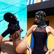 Mặt nạ đắp mặt Gini dành cho người lớn mùa hè áo chống nắng mặt nạ quần áo bơi nam và nữ - Mũ bơi