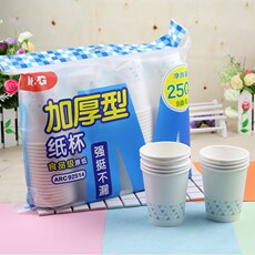 Бумажные стаканчики, Пакеты 晨光纸杯一次性杯子大容量加厚纸杯家用茶水杯100只装arc92514