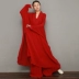 Quên Tứ Xuyên - Phong cách Trung Quốc retro retro lỏng kích thước lớn chuyên nghiệp Zen dance tea dress cotton và linen dress + sling