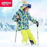 Лыжный детский уличный водонепроницаемый лыжный костюм, лыжная куртка подходит для мужчин и женщин, комбинезон, штаны, увеличенная толщина