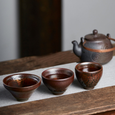 Здание 栖凤居天目釉建阳建盏建窑纯手工主人杯茶杯品茗杯功夫茶具个人杯