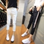 Châu Âu 2019 mới xuân hè phiên bản Hàn Quốc của quần harem nữ denim hoang dã chín quần giản dị chân quần thủy triều - Quần Harem quần jean nữ đẹp
