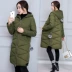 2018 mùa đông phụ nữ áo khoác dày chống mùa giải phóng mặt bằng phụ nữ bông của phụ nữ phần dài Hàn Quốc phiên bản của xuống bông độn áo khoác