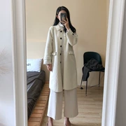 2018 phiên bản Hàn Quốc mới của thời trang dày lông cừu sang trọng áo khoác nữ mùa đông lông một trong áo dài