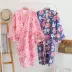 Phong cách Nhật Bản kimono anh đào thỏ đêm phục vụ tại nhà đồ ngủ áo choàng bằng vải bông gạc - Đêm đầm váy ngủ dài tay Đêm đầm