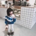 Áo trẻ em 2019 Xuân Mới Áo phông cho bé gái Dây đeo vai một bên vai ren dài tay bé ngọt ngào - Áo thun áo thun bé trai Áo thun