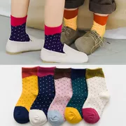 Tất nữ vớ cotton mùa xuân và mùa thu 6 đến 7-9 tuổi 10 thủy triều 1 dễ thương 2 bé gái 3 trẻ em 4 trẻ học sinh tiểu học vớ wz