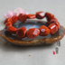 Agate South Red với một chiếc vòng tay đầy những vòng tay vô định hình thịt Hạt chín mảnh hạt lửa vòng tay vàng Vòng đeo tay Clasp