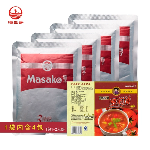 Суп Yazi Lodong Soft Conned 200 г × 4 суп суп Бессмертный фаст -фуд Приготовление супа в западном стиле Ронгсонг Сумка