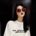 Hộp kính trắng ulzzang nữ phiên bản Hàn Quốc của cầu kính râm thủy tinh với kính nam hip hop hiphop kính chống ánh sáng xanh Kính râm