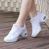 Белая обувь, танцующие дышащие спортивные туфли, мягкая подошва