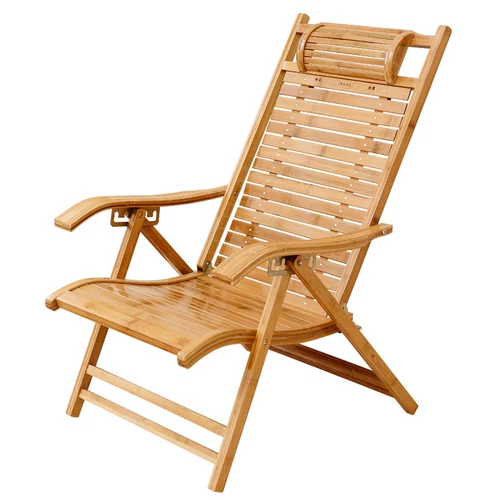 Бамбуковый кресло -стул Стул Канцелярия Lazy Back L -rabled Складное кресло для кровати дома один пляж повседневный отдых