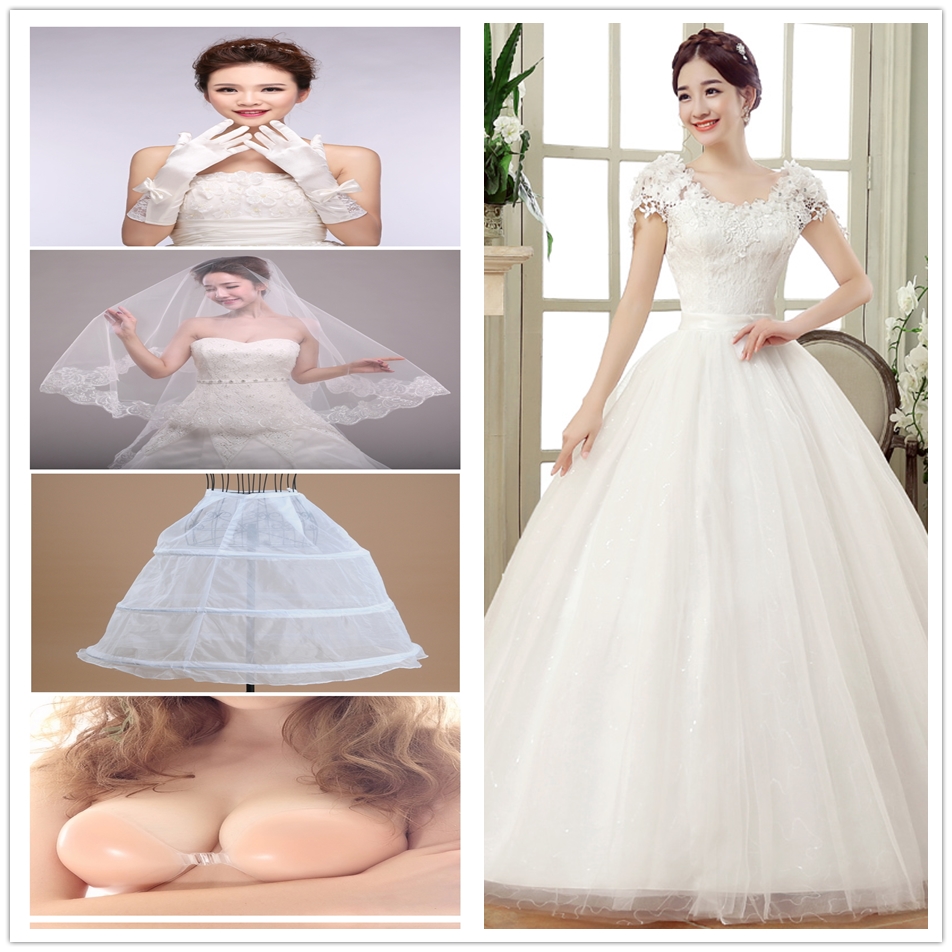  7XL: Bust 116 waist circumference 104 180-200 catties+Wedding+(skirt/veil/gloves/chest stickers)   + $10.21 