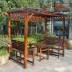 Nhà máy trực tiếp nho giá chống ăn mòn nhà gỗ gazebo đồ gỗ ngoài trời vườn bảng và ghế carbonized gỗ rắn vườn nho khung