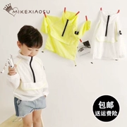 Mo Xiaoyan chống nắng quần áo ngoài trời bảo vệ UV thở mùa hè chính hãng trẻ em của quần áo chống nắng nữ cô gái bông bông cotton