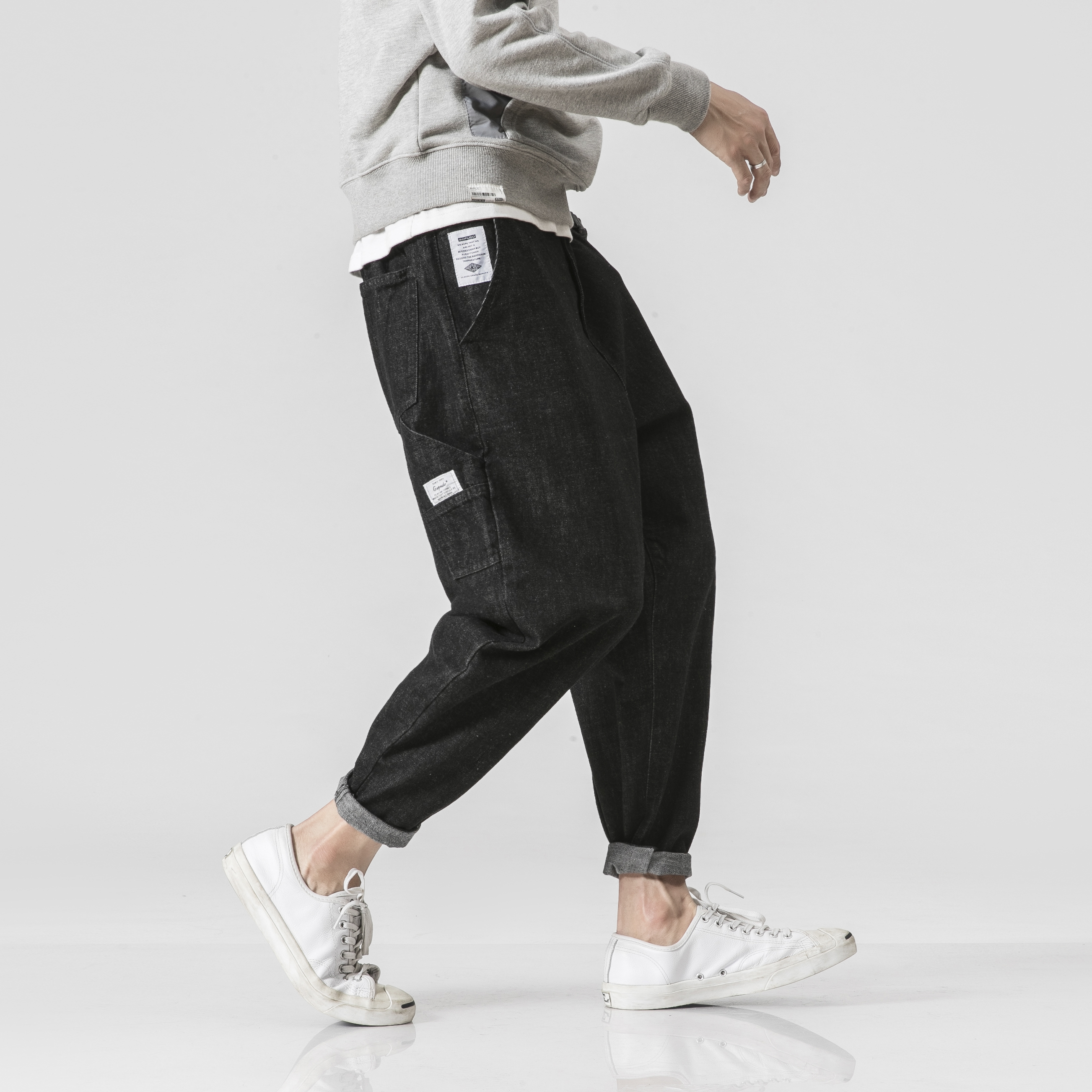 czk512款两色阔腿牛仔裤 p95