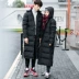 Mùa thu và mùa đông nam bông áo khoác những người yêu thích Hàn Quốc áo giản dị cộng với dài trên đầu gối dày bông áo khoác lỏng áo khoác áo cặp đôi Trang phục Couple