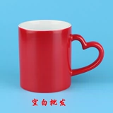 Фото чашка сердца сделать вариант CHA, оптом тепловая передача, пустая белая чашка на заказ логотип, творческий керамический рекламный чашка