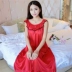 Nightdress nữ mùa hè không tay voan cộng với chất béo kích thước lớn chất béo MM200 kg lỏng ladies sexy ice silk đồ ngủ phần dài