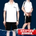 Adi mùa hè trung niên thể thao phù hợp với nam quần short ngắn tay cha kích thước lớn quần áo thể thao giản dị - Thể thao sau