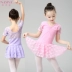 Khiêu vũ trẻ em mặc ren nhỏ mận tập thể dục quần áo cô gái bông mùa hè ngắn- tay bé một mảnh hiệu suất nhảy váy