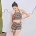 2018 mùa hè Xi Liya bikini bốn mảnh áo tắm chia-phải đối mặt với bảo thủ áo tắm lưới sợi nữ áo tắm