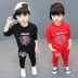 Quần áo trẻ em nam phù hợp với mùa xuân 1-3-4-6 tuổi Trẻ em hoạt hình thể thao mùa xuân và mùa thu 5 phiên bản Hàn Quốc hai bộ thủy triều quần áo trẻ sơ sinh Phù hợp với trẻ em
