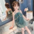 Quần áo trẻ em bé gái 2019 hè mới Hàn Quốc trẻ em mùa hè siêu sợi yang váy lưới công chúa váy đỏ - Váy