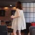 Váy cotton và vải lanh của phụ nữ Hàn Quốc 2019 mới hè nhỏ tươi lỏng rộng cỡ lớn không tay khí chất cao eo một váy - Váy eo cao Váy eo cao