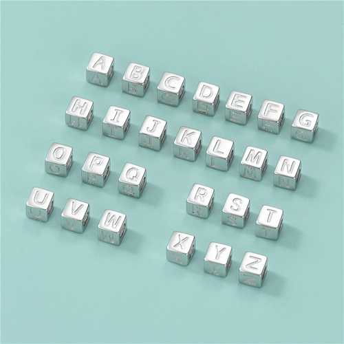 S925 Серебряное серебро 26 Английские письма перегородка
